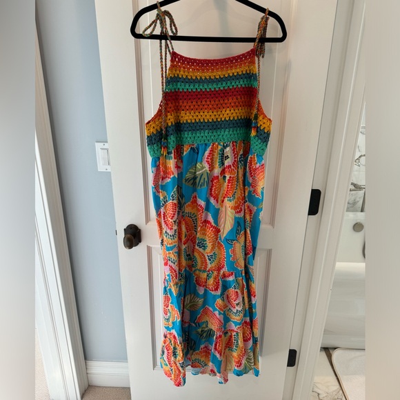 NWOT Farm Rio Dewdrop Spectrum Coverup dress size M - Picture 3 of 6